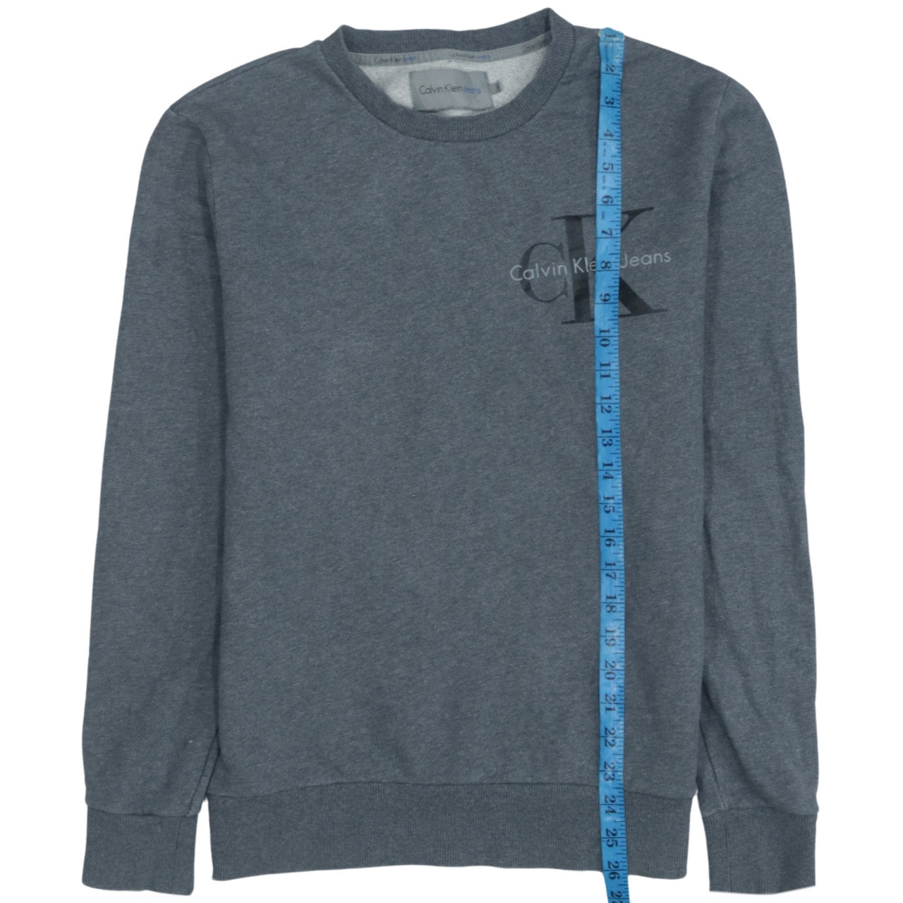 Mens UK Size S Calvin Klein Jeans Grey Pullover Sweatshirt
