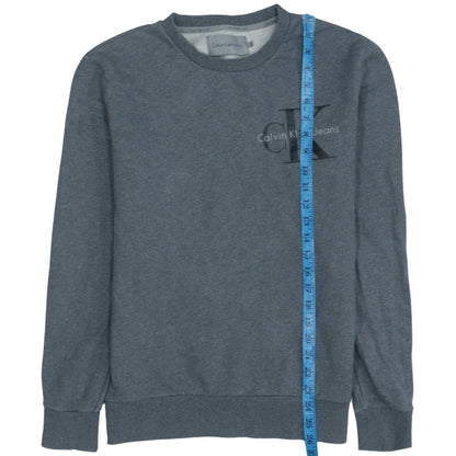 Mens UK Size S Calvin Klein Jeans Grey Pullover Sweatshirt