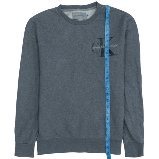 Mens UK Size S Calvin Klein Jeans Grey Pullover Sweatshirt