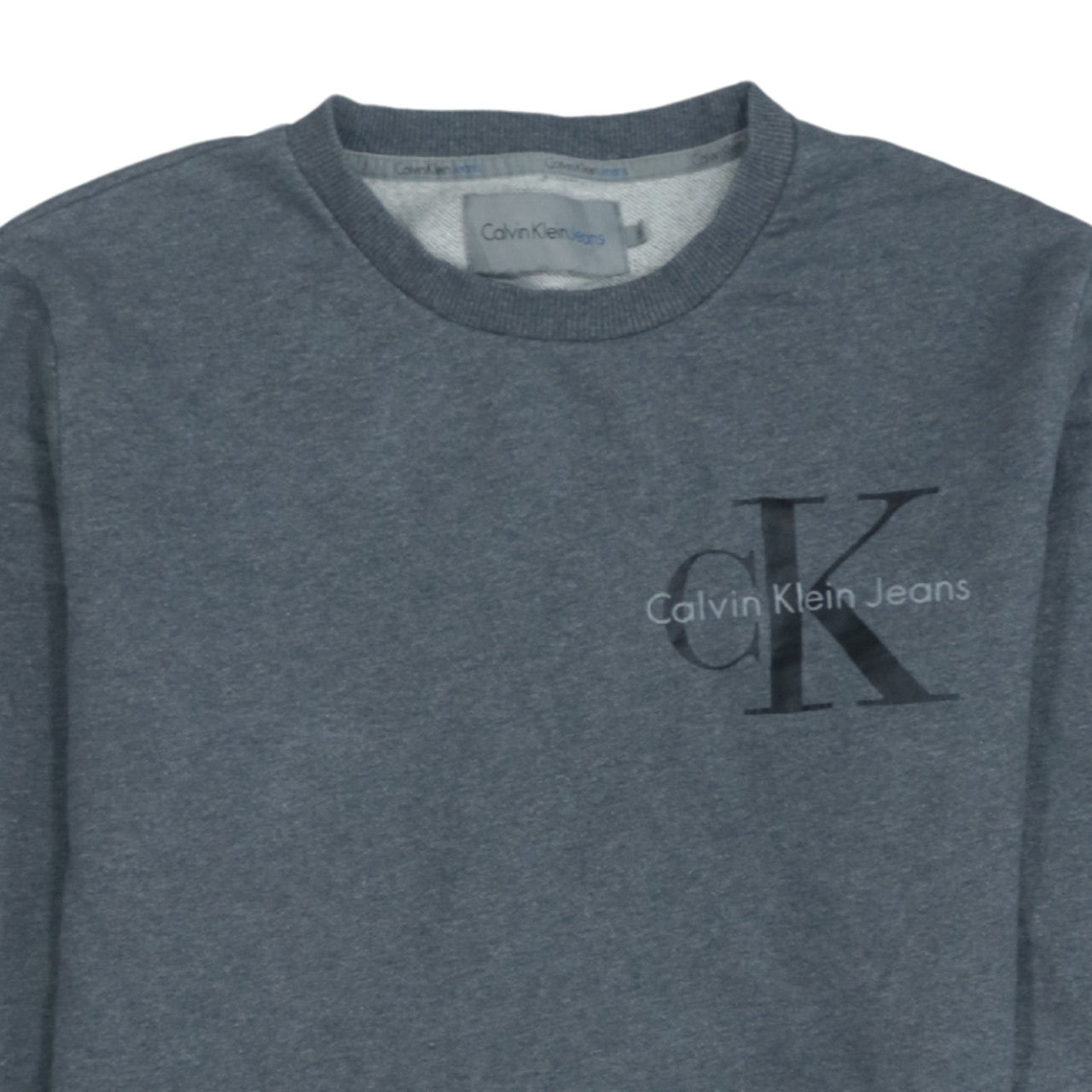 Mens UK Size S Calvin Klein Jeans Grey Pullover Sweatshirt