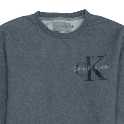 Mens UK Size S Calvin Klein Jeans Grey Pullover Sweatshirt