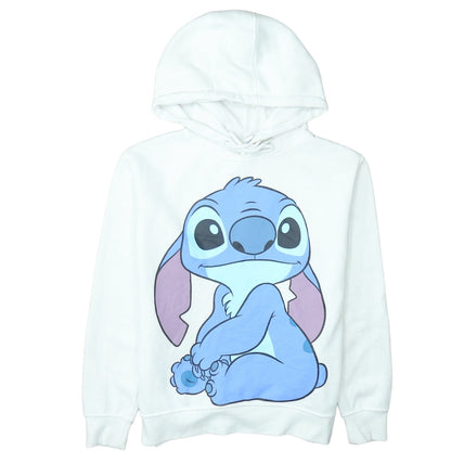Womens UK Size 2XS Disney White Pullover Hoodie