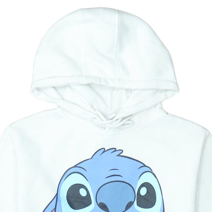 Womens UK Size 2XS Disney White Pullover Hoodie