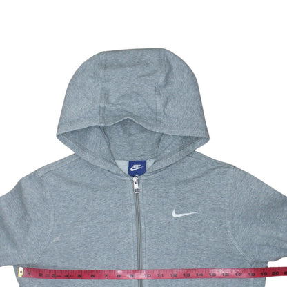 Nike Boys Grey Full Zip Fleece Hoodie Size 13-15 Years Regular Fit