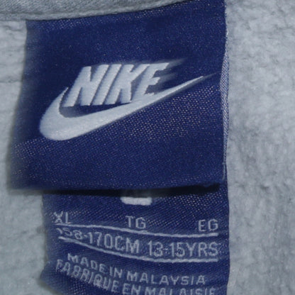 Nike Boys Grey Full Zip Fleece Hoodie Size 13-15 Years Regular Fit