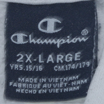 Champion Boys White Pullover Hoodie 15-16 Years Logo Fleece Sweatshirt