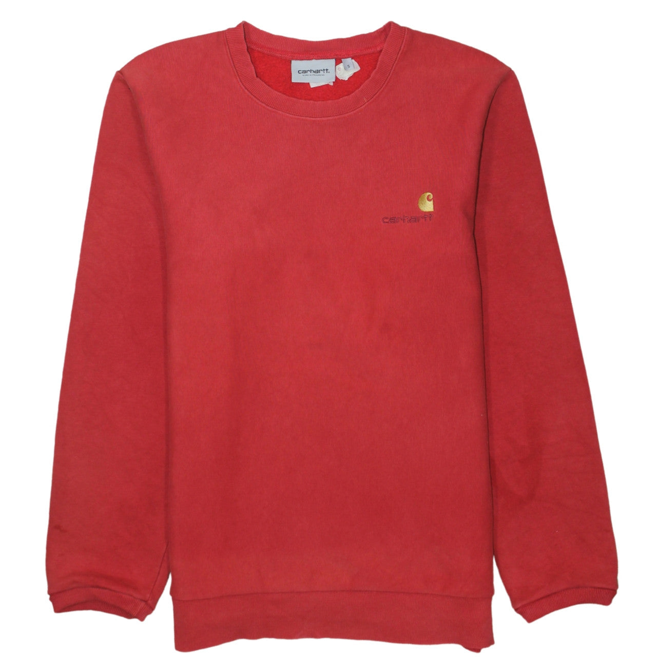 Mens UK Size S Carhartt Red Pullover Sweatshirt