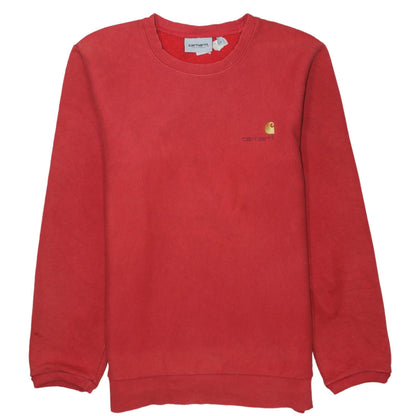 Mens UK Size S Carhartt Red Pullover Sweatshirt
