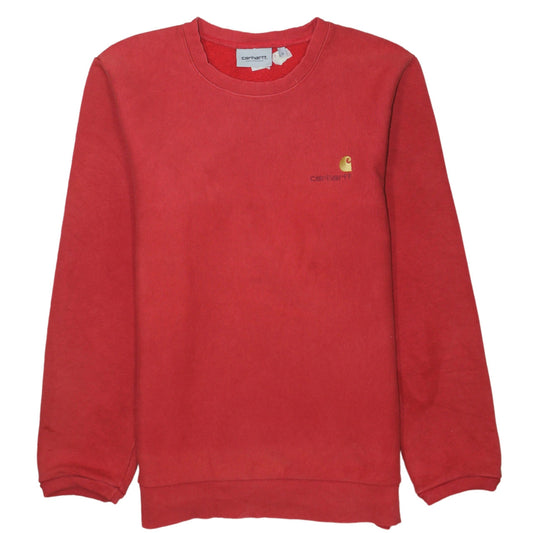 Mens UK Size S Carhartt Red Pullover Sweatshirt