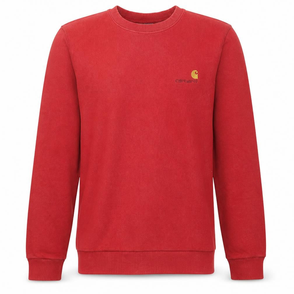 Mens UK Size S Carhartt Red Pullover Sweatshirt