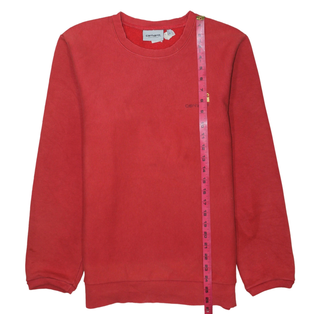 Mens UK Size S Carhartt Red Pullover Sweatshirt