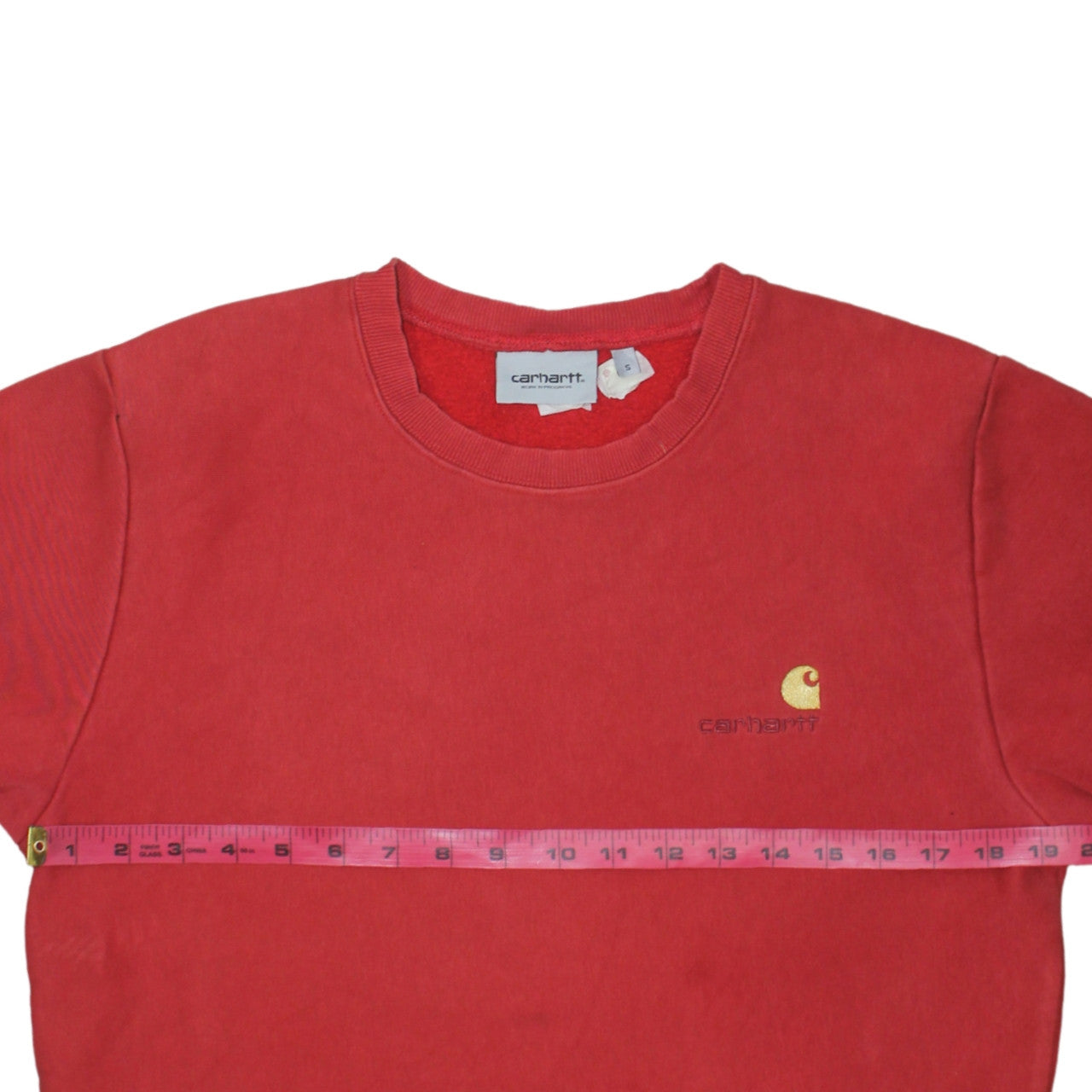 Mens UK Size S Carhartt Red Pullover Sweatshirt