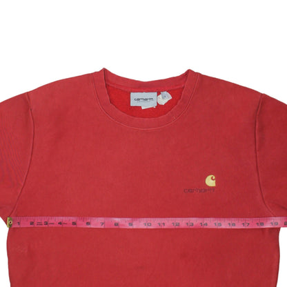 Mens UK Size S Carhartt Red Pullover Sweatshirt