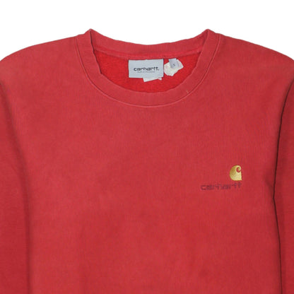 Mens UK Size S Carhartt Red Pullover Sweatshirt