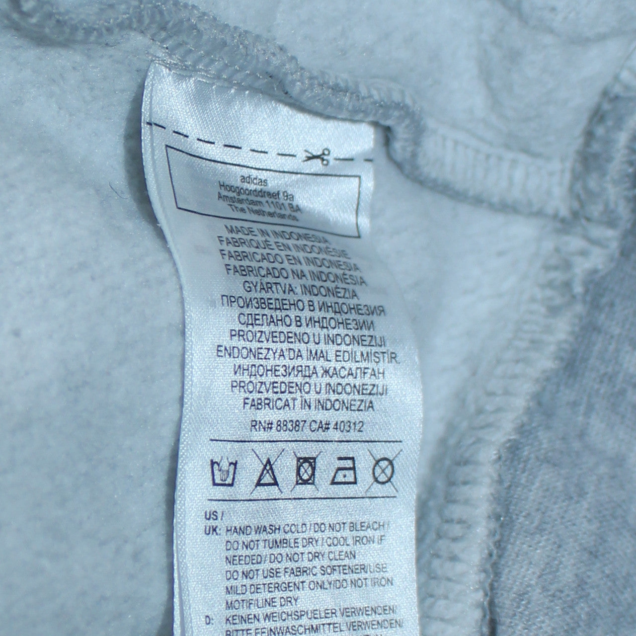 Womens UK Size 12-14 adidas Grey Pullover Hoodie