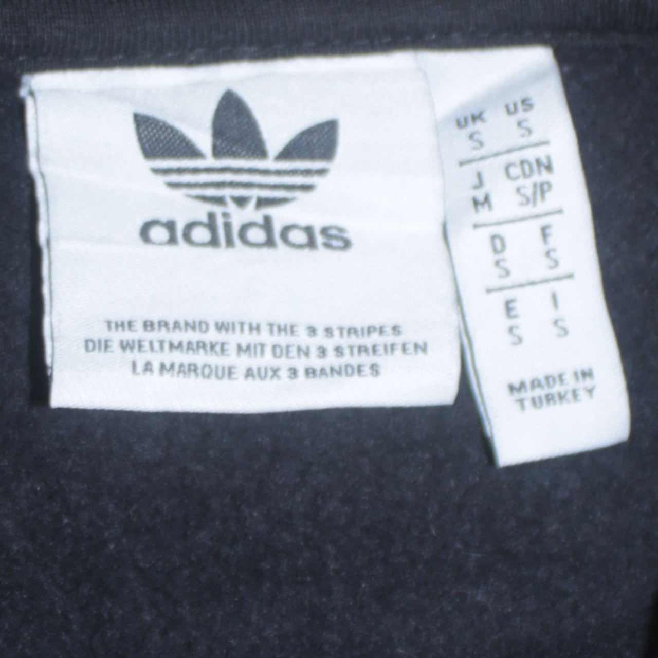 Mens UK Size S adidas Black Pullover Hoodie