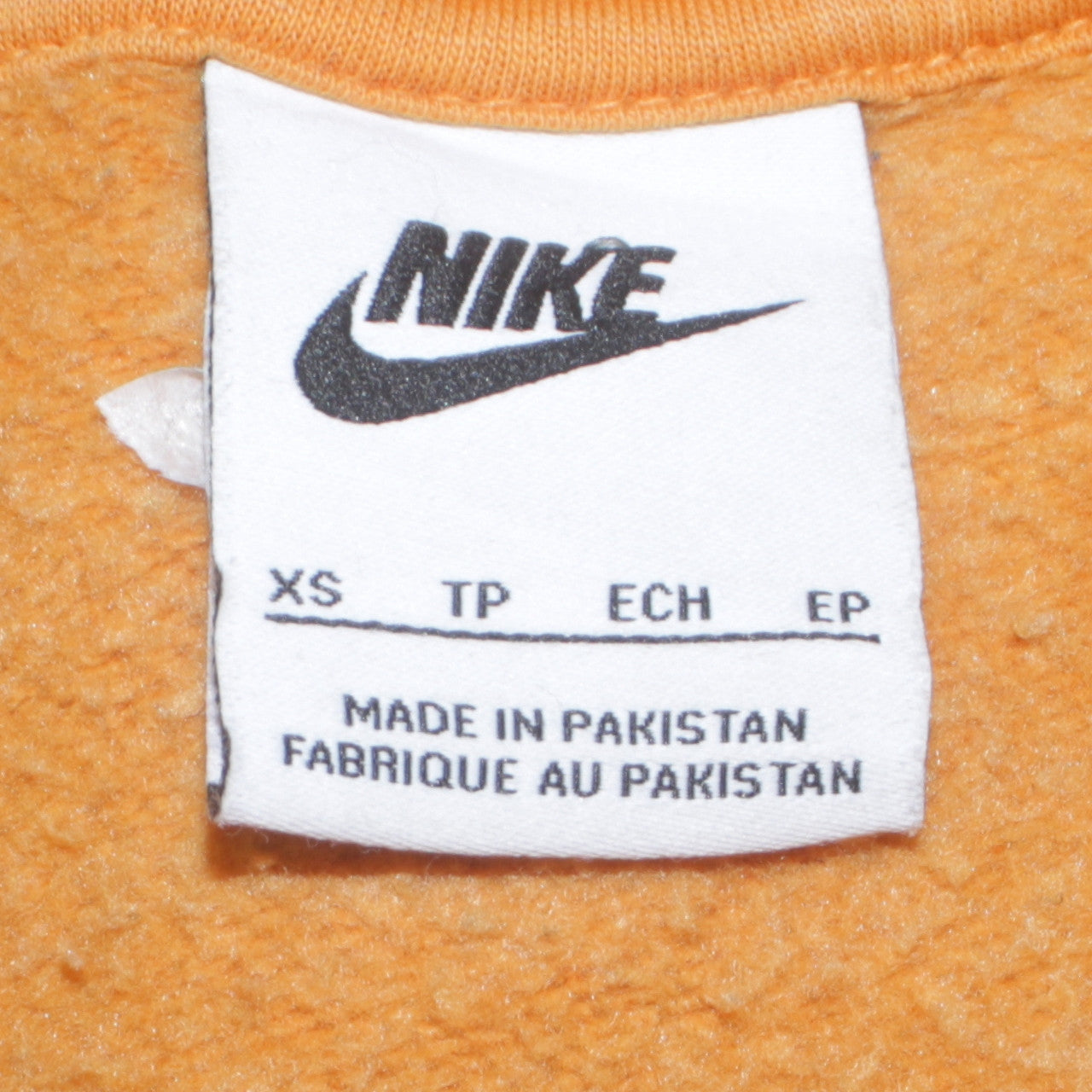 Womens UK Size XS Nike Orange Pullover Sweatshirt