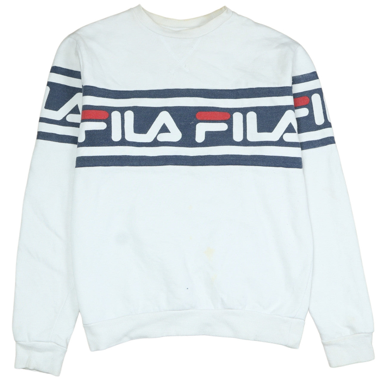 Mens UK Size S FILA White Pullover Sweatshirt