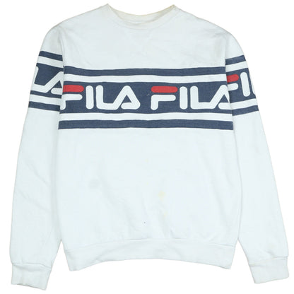 Mens UK Size S FILA White Pullover Sweatshirt