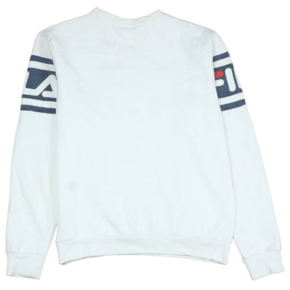 Mens UK Size S FILA White Pullover Sweatshirt