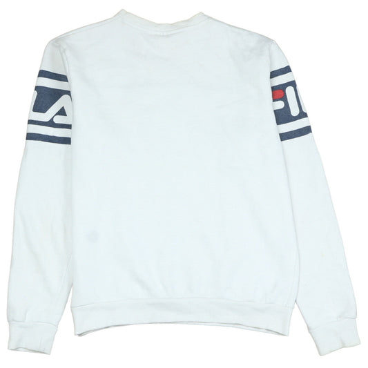 Mens UK Size S FILA White Pullover Sweatshirt