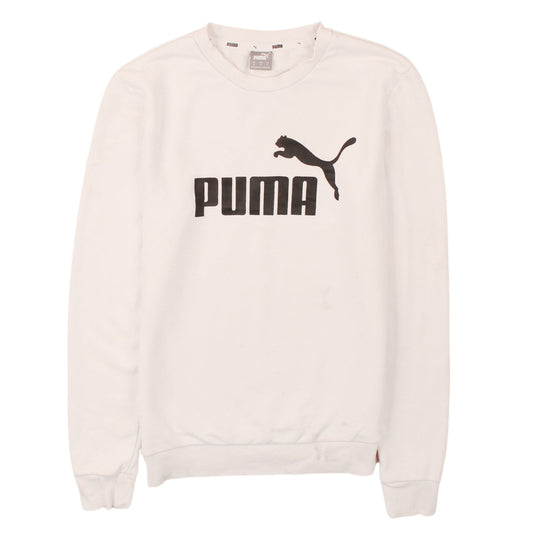Mens UK Size S PUMA White Pullover Sweatshirt