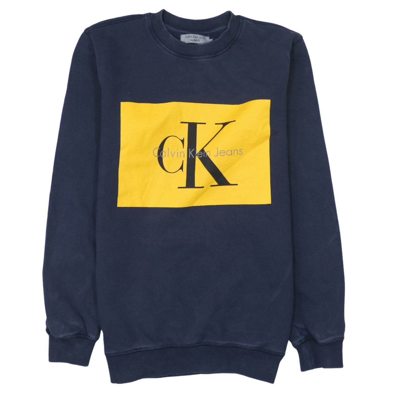 Mens UK Size S Calvin Klein Jeans Blue Pullover Sweatshirt