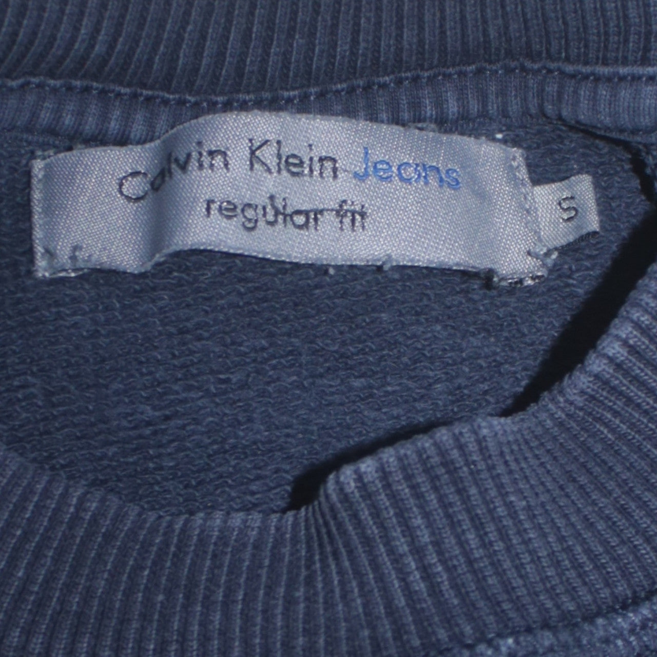 Mens UK Size S Calvin Klein Jeans Blue Pullover Sweatshirt