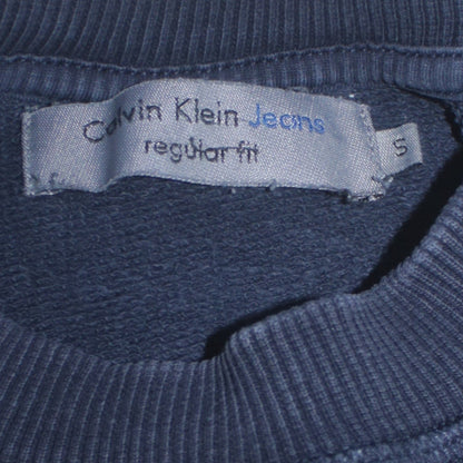 Mens UK Size S Calvin Klein Jeans Blue Pullover Sweatshirt
