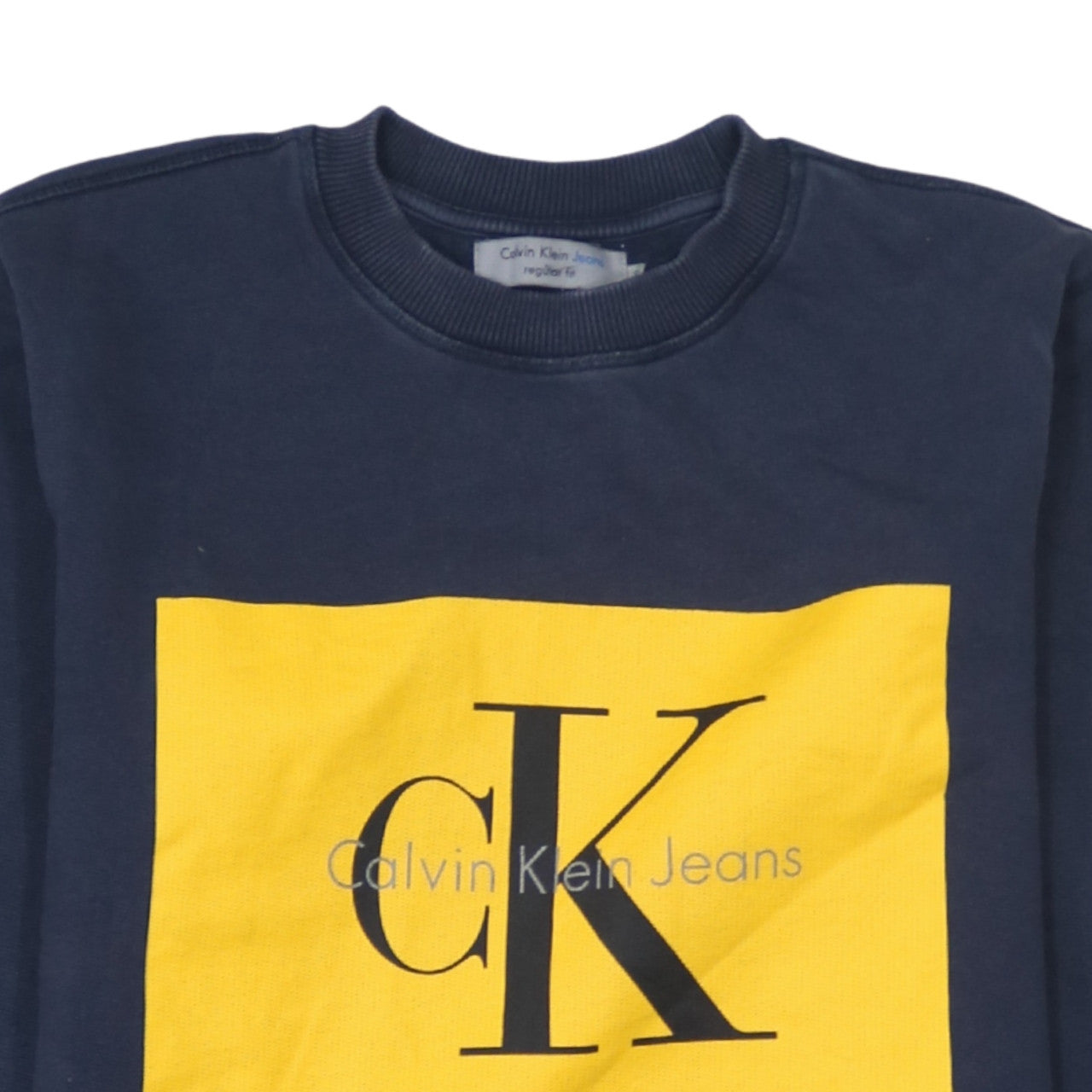 Mens UK Size S Calvin Klein Jeans Blue Pullover Sweatshirt