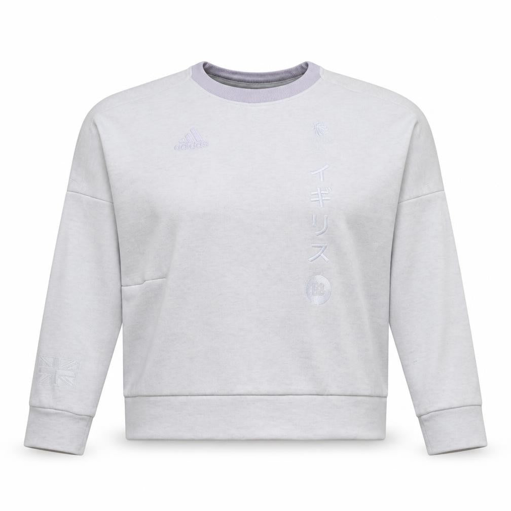 Womens UK Size 14 adidas Beige Pullover Sweatshirt
