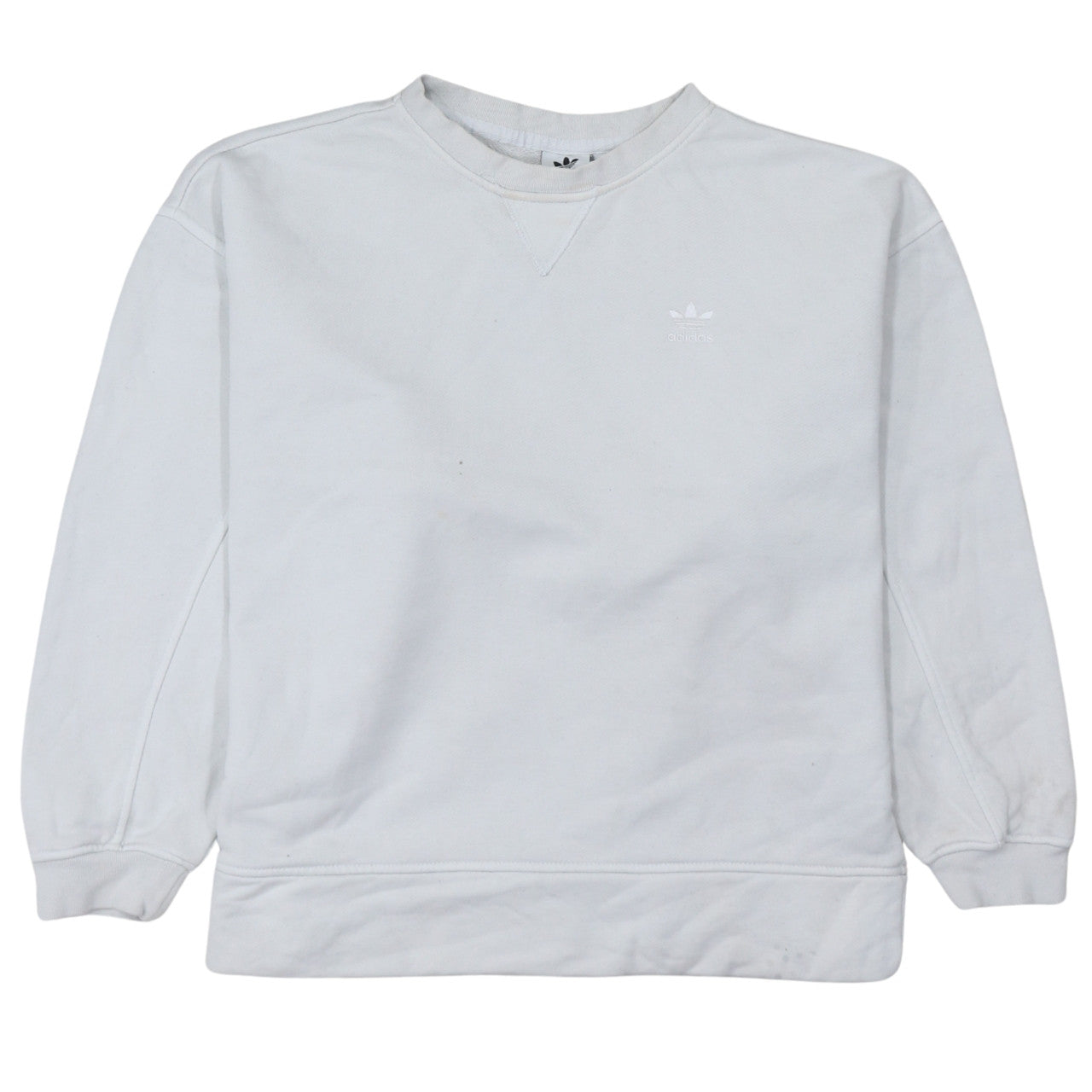 Womens UK Size 8 adidas White Pullover Sweatshirt