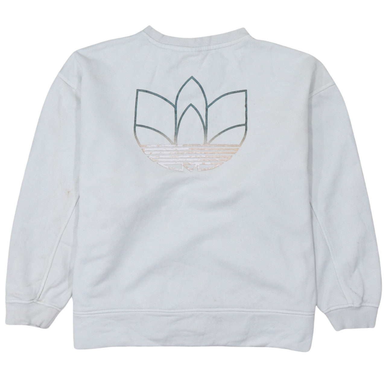 Womens UK Size 8 adidas White Pullover Sweatshirt