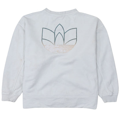 Womens UK Size 8 adidas White Pullover Sweatshirt