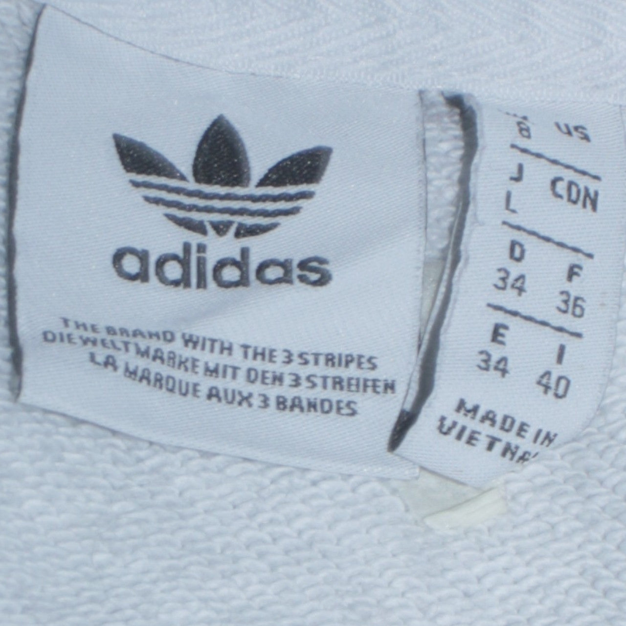 Womens UK Size 8 adidas White Pullover Sweatshirt