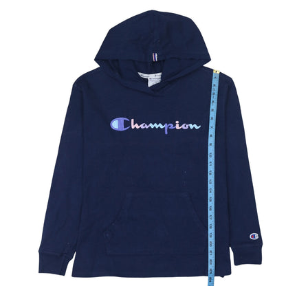 Womens UK Size L Champion Blue Pullover Hoodie