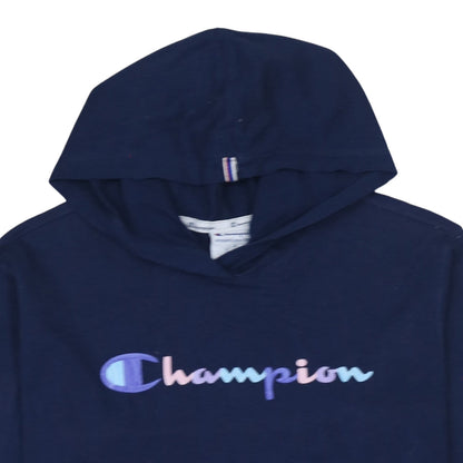 Womens UK Size L Champion Blue Pullover Hoodie
