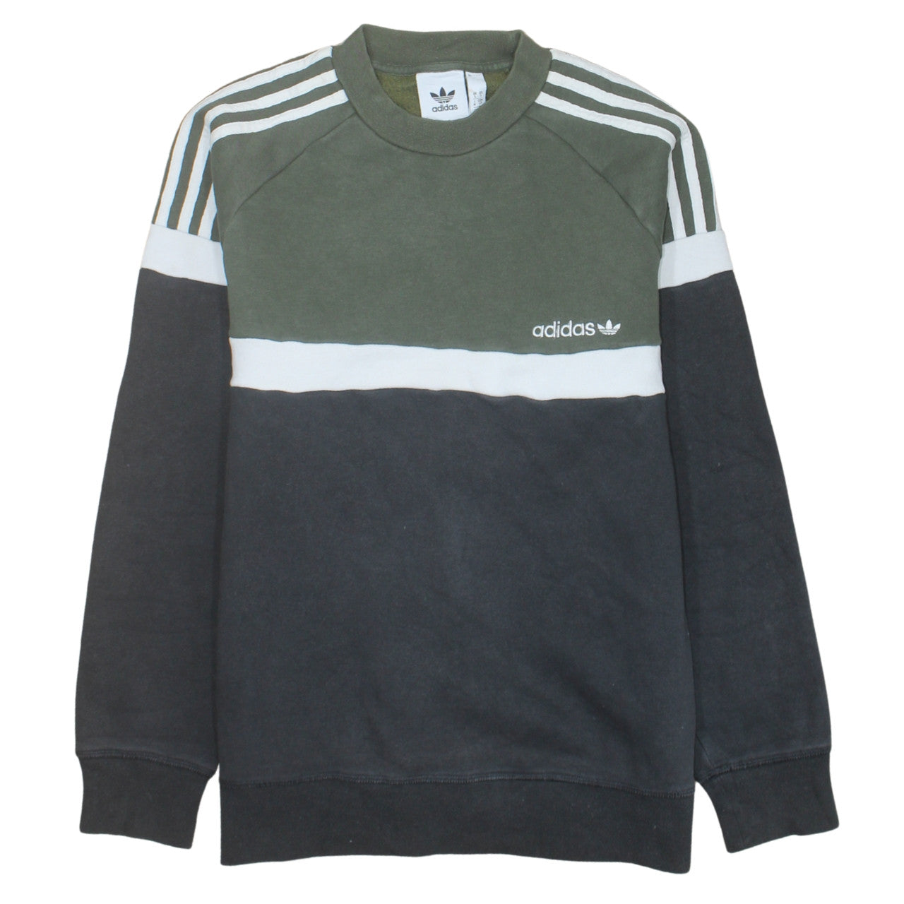 Mens UK Size S adidas Green Pullover Sweatshirt