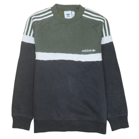 Mens UK Size S adidas Green Pullover Sweatshirt