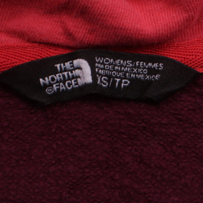 Womens UK Size XS The North Face Red Full Zip Hoodie