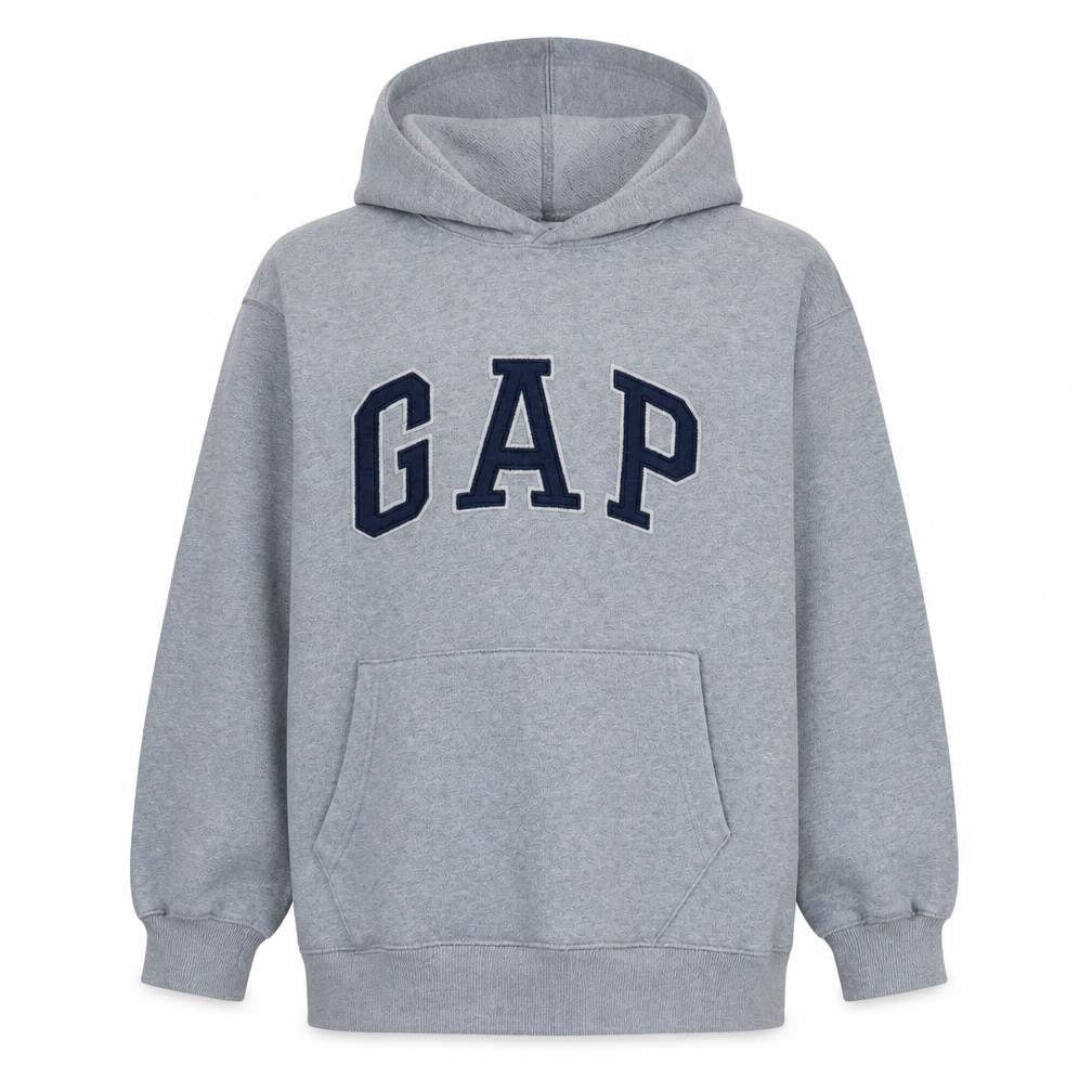 Gap Boys Grey 2XL Pullover Fleece Hoodie with Logo