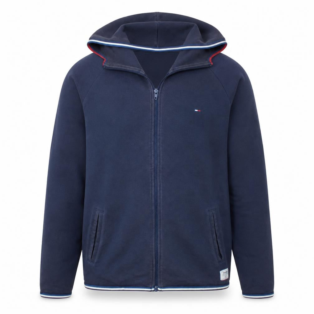 Mens UK Size M Hilfiger Denim Blue Full Zip Hoodie