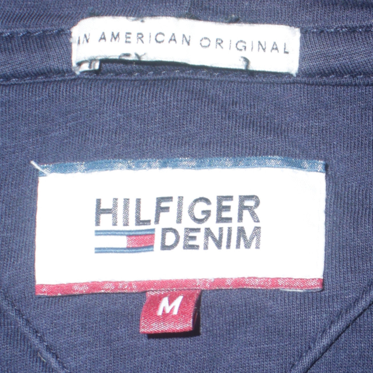 Mens UK Size M Hilfiger Denim Blue Full Zip Hoodie