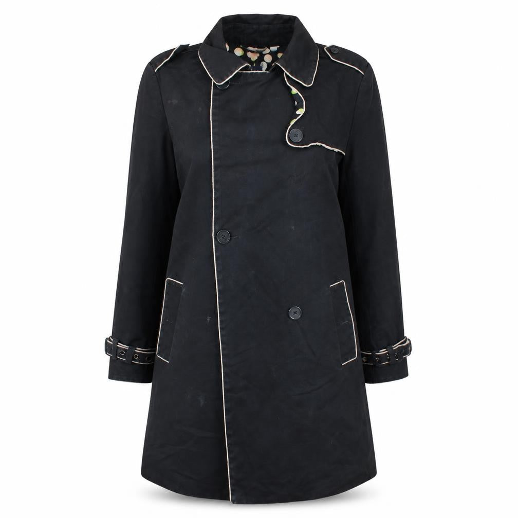 Womens UK Size L Gap Black Trench Coat