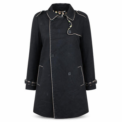 Womens UK Size L Gap Black Trench Coat