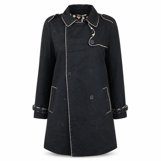 Womens UK Size L Gap Black Trench Coat