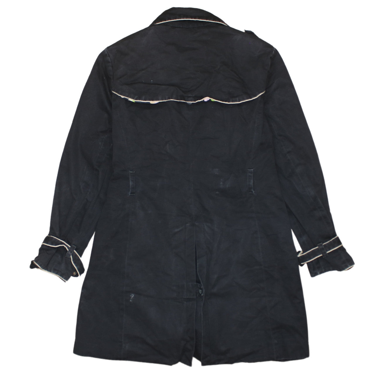 Womens UK Size L Gap Black Trench Coat
