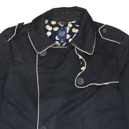 Womens UK Size L Gap Black Trench Coat