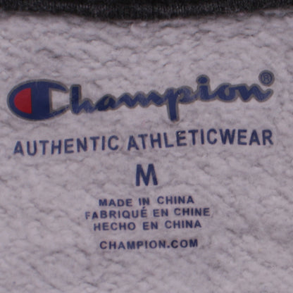Champion Boys Grey Pullover Hoodie M Fleece Lined Logo Sweatshirt