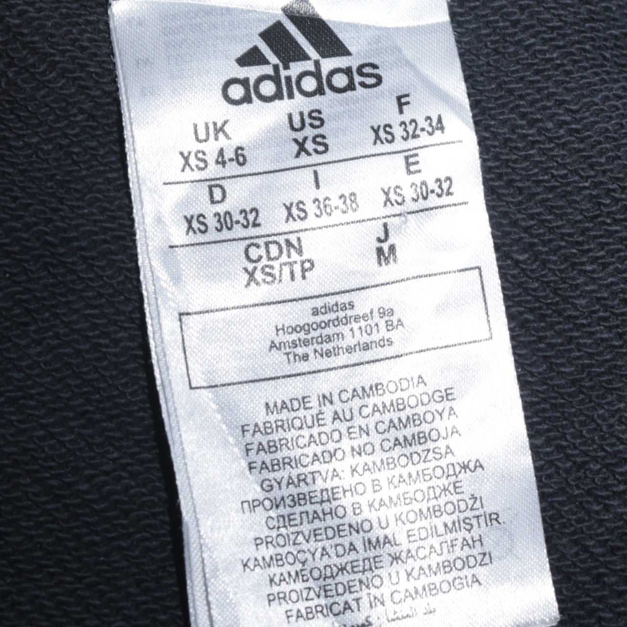 Womens UK Size XS adidas Black Pullover Sweatshirt